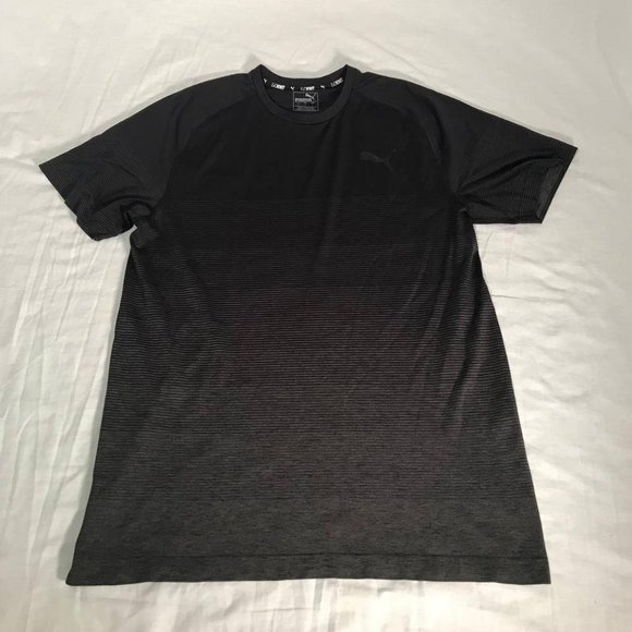 Puma Other - Puma Evoknit Shirt Mens sz Large Black Gray Short Sleeve Athletic T-Shirt